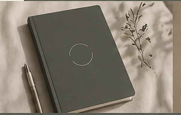 Green notebook with embossed SPA·CES logo